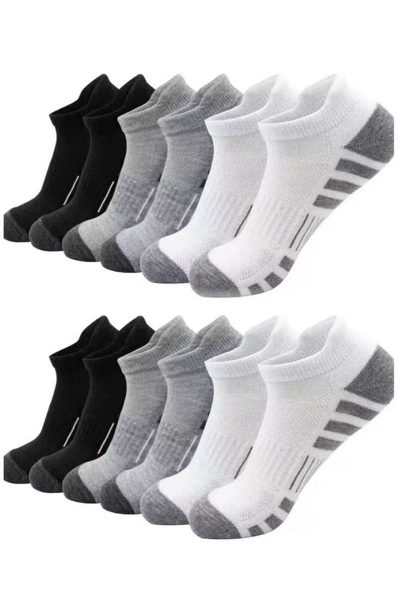 Mens Athletic Socks (6-Pack) - Low Cut, Sweat-Wicking, Odour-Resistant, All-Season Comfort - Ideal for Active Lifestyles, Running  Everyday Wear - Image 1